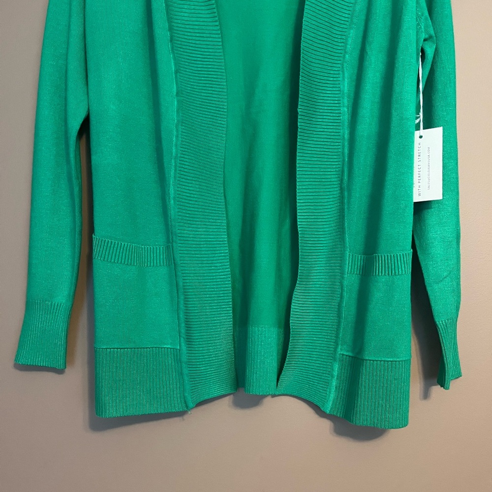 {Cielo} Open Front Cardigan Sweater in Green - Womens Small - NWT - Picture 3 of 11